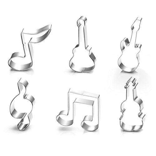 Ausstecher, Profer Plätzchen Keks Kuchen Ausstechform Starter-Set ( 6 Stück ) aus rostfreiem Edelstahl (Musik) - 8