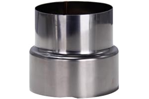 ZOEGNEER Reductor de revestimiento de chimenea de acero inoxidable, conecta el aparato a la chimenea o apila, optimiza para chimeneas al aire libre camping estufa de leña (Ø80mm/Ø70mm)