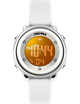 Skmei Kinder sk1100b Colorful LED-Licht wasserdicht digital Armbanduhr Weiß