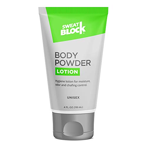 SweatBlock Loción corporal en polvo, anti-excoriación, talco libre, ningún lío Polvo corporal para hombres y mujeres 1 tubo