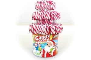 FRUTITOSCOM Candy Cane - Bastones de caramelo de Navidad - Garrotas - bote 100 unidades (Blanco/Rojo)