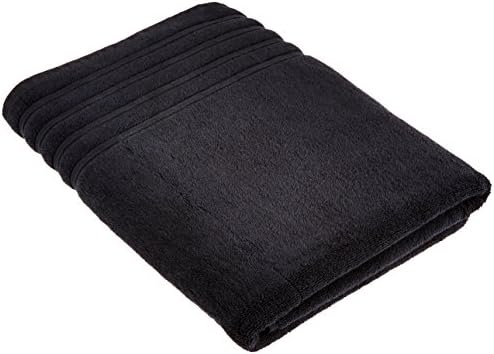 Traditional Mafia 100% Zero Twist Cotton Oversized Bath Sheet/Beach Towel, 1000 GSM, Black