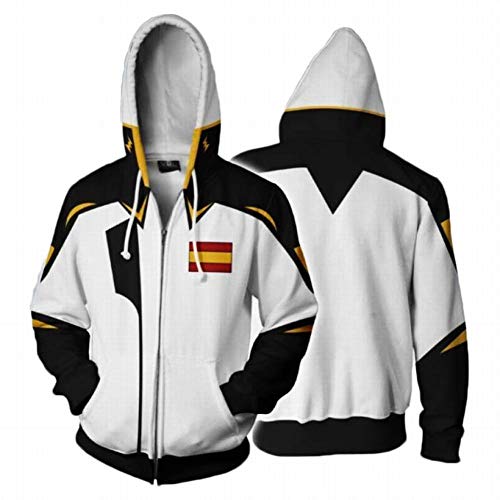 Tftory&1314 Sweat À Capuche 3D Anime Pour Gundam Spécial Garde-Robe Numérique Impression Décontractée Longue Manche Veste Sweat-Shirt Fermeture Éclair TFTORY/blanc/Xxl