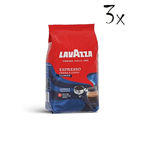 Preisvergleich Produktbild 3x LAVAZZA Espresso CREMA E GUSTO Kaffee 1kg Italienisch Bohnen whole beans