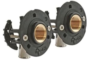 SOMATHERM FOR YOU, Kit complet de fixation pour robinetterie Douche/Bain - Raccord à sertir F15/21 pour tube PER Ø12 - Installation rapide, robuste et visitable - Fabriqué en France