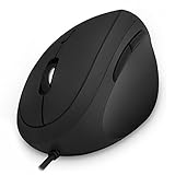 Handliches Design und geräuschlose Funktion: 105.2*68.5*58.3mm, relativ kleine ergonomische Maus und funktioniert sie fast stumm. Ideal für Büro und Dienstreise.