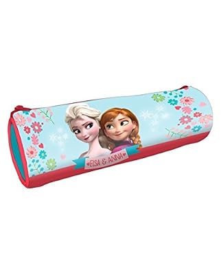 Disney Trousse cylindrique zippée - La Reine des Neiges Trousses, 21 cm, Bleu