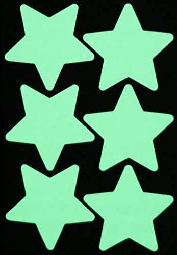 Whamhead Glow In The Dark STARS (Large) Self Adhesive Vinyl Stickers