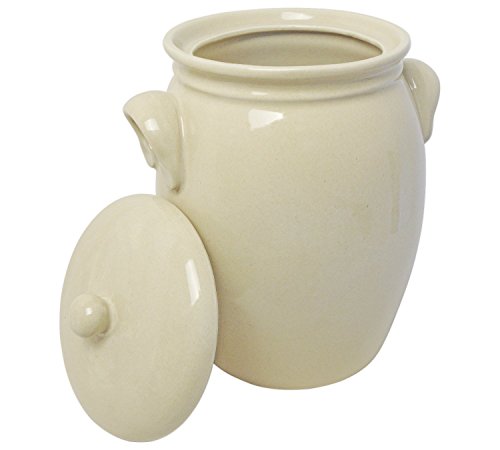 Original K&K Rumtopf 5,0 Liter – Form 2 – beige / Steinzeugtopf - 2