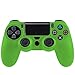 Produktbild wortek PS4 Controller Hülle Silikon Skin Schutzhülle Sony Playstation 4 Anti-Rutsch Bumper ergonomisches Gummi Sleeve Perfekter Grip für DualShock Gamepad Schutz für PS4 / PS4 Pro / PS4 Slim Pad Grün