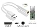 Price comparison product image [ 2 Pack in 1 ] SOCINY Type C To 3,5 mm Kabel Audio Adapter für Huawei Mate 20 Pro/20/20 Lite (for Type C, A-white)