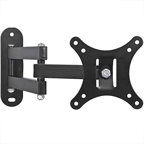 Vemount Soporte de Pared para TV 14-23 Pulgadas(35cm-58cm), para Pantalla Plana LED LCD Plasma 4K 3D, Máx Vesa 100x100, Máx Carga 15KG,Inclinable y Giratorio - Negro