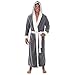 Price comparison product image Riou Men's Winter Bathrobes Long Thick Coral Velvet Robe Warm Pajamas Classic Sauna Suit with Bathing Suit