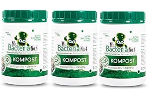 MR.BACTERIA Mr. Bacteria No. 4 Nettoyant enzymatique pour Votre Compost, Activateur de Compost 500 g - 3 pièces