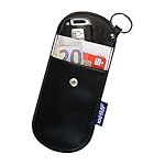 HMF 3401-02 RFID Schutztasche Autoschlüsseletui, Abschirmung Keyless-Go, 13,0 x 8,5 x 1,2 cm , schwarz