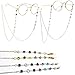 Produktbild REYOK 2 Brillenketten für Lesebrillen Farbige Perlen Brillen Cord Brillenband Damen Brillenband Gold Kette Lesebrille Brille Kette Silber Gold