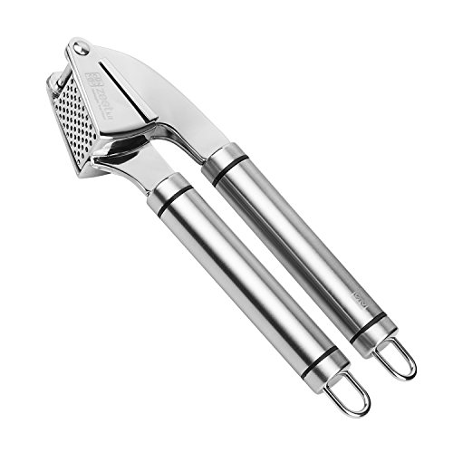 Zestkit Knoblauchpresse aus Edelstahl mit Silikon Knoblauchschäler, Spülmaschinenfest - 2