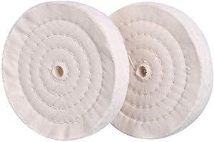 scottchen PRO Buffing Polishing Wheel 6 inch (150mm) Extra Thick (70 Ply) For Bench Grinder With 1/2" (13mm) Arbor Hole -2 Pcs