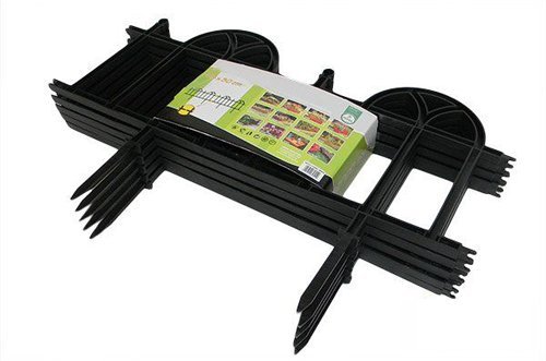 5 Stück Gartenzaun Beetzaun „Classic“ 62x30cm Beetbegrenzung Kunstoff schwarz - 7