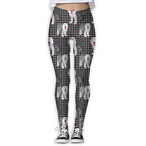 Nicegift Old English Sheep Dog Women Fitness Yoga Leggings Sport Yoga Pants
