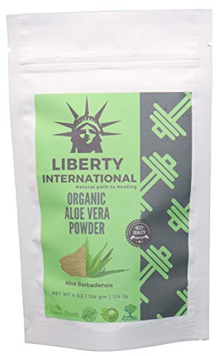 Liberty International Organic Herbal Aloe Vera Powder For Smooth Hairs & Soft Skin Skin & Hair Care (114G) Certified NT2942