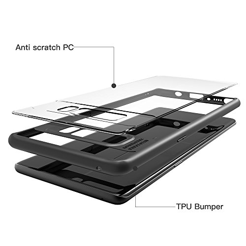 Samsung Galaxy Note 8 Funda  Myriann  Ultra Slim  Resistente a los Ara  azos Ligero Protector Contra la Espalda Funda para Galaxy Note 8  Negro 