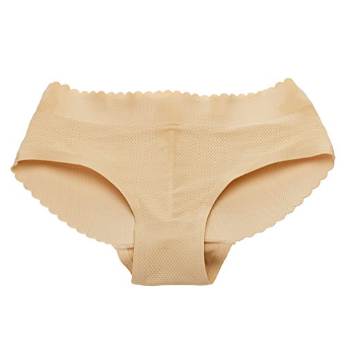 Andux Zone Ropa Interior Acolchada sin Costuras de la Mujer-Esponja Femenina Botín Padded Panty SS-NK01 (Piel, M)