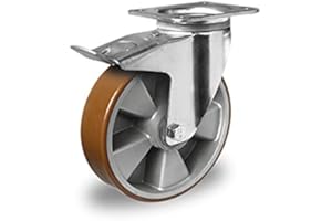 der ROLLENDE SHOP - Lenkrolle mit Bremse Durchmesser 160 mm - Serie BAU5 Doppelkugellager