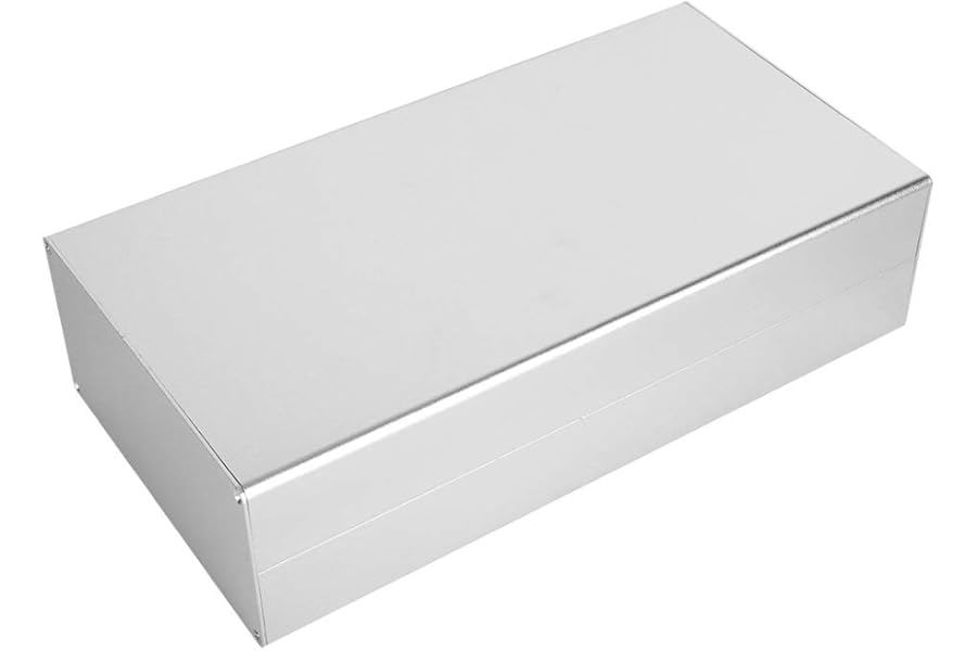 Electronic Enclosure Case,80 x 160 x 300mm Aluminum Shell Circuit Board Box Electrical Accessory Sand Silver Heat Dissipation for GPRS