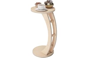 OHANA Stolik kawowy, stolik kawowy, mały stolik, drewniany stolik pomocniczy, stolik do salonu, stolik kawowy z drewna, wyprodukowano w UE (naturalny)