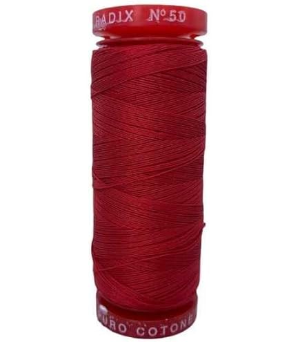 Filato Di Cotone Mercerizzato Radix - Rocchetta Da 200 Yard, Numero 50, Colore Blu