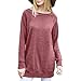 Produktbild Sannysis Damen Pullover Langarmshirt Elegant Frauen Langarm Solid Bluse Sweatshirt Pullover Casual Tops Shirt