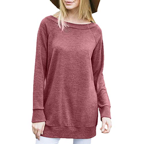 Preisvergleich Produktbild Sannysis Damen Pullover Langarmshirt Elegant Frauen Langarm Solid Bluse Sweatshirt Pullover Casual Tops Shirt