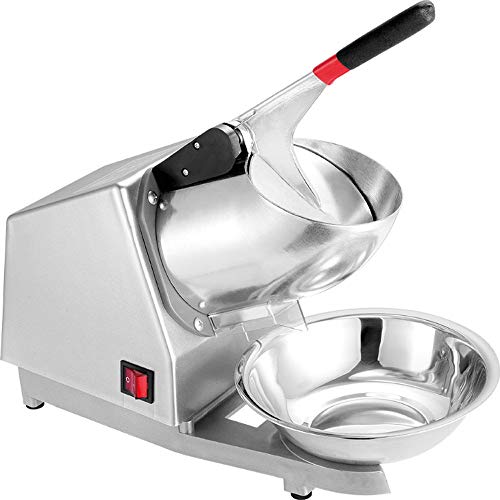 Fayelong Machine à Glace électrique en Acier Inoxydable à Double Lames pour Usage Domestique et Commercial