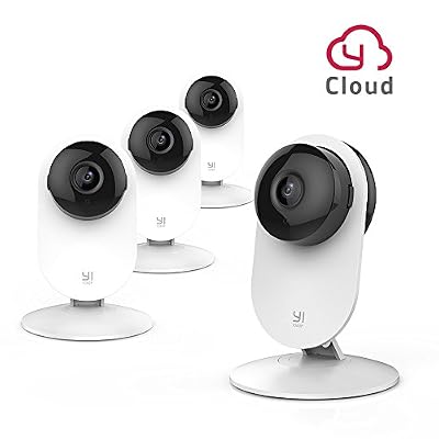 YI Kit de 4*1080P Wireless Caméra de Sécurité Domestique & Caméra de Surveillance WiFi IP Caméra avec Vision Nocturne Détection de mouvement et de sanglot de bébé Caméra en direct–Cloud Service disponible …