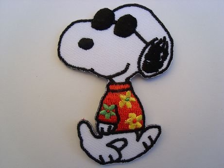 Snoopy Peanuts 5,1 cm * 7 cm Bügelbild Aufnäher Applikation auf Skateboard Patch Aufbügler