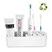 Produktbild Elektrischer ZahnbürstenhalterZahnpastaspender Badezimmer Organizer Lagerung Wandhalterung mit Zahnpasta-Quetscher Weiß