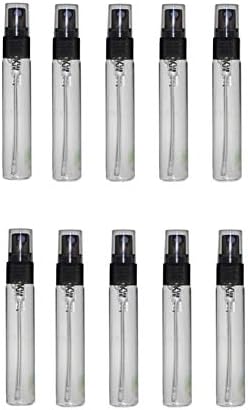 10Pcs Spray Perfume Bottles Clear Glass Mini Empty Refillable Fine Mist Atomizer Travel Container Essential Oils Sprayer Sample Pot