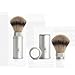 Muhle Synthetic Silvertip Fibre Travel Shaving Brush With Silver Handle
