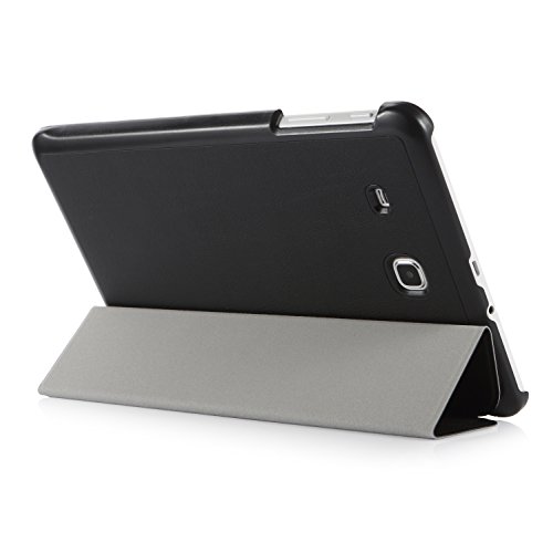 iHarbort® Samsung Galaxy Tab E 9.6 Hülle – Ultra Slim Leder Tasche Hülle Etui Schutzhülle Für Samsung Galaxy Tab E 9.6 Zoll T560 T565 Case Cover Holder(Galaxy Tab E 9.6, schwarz) - 3