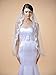 Remedios 1 Tier Wedding Bridal Veil with Lace Floral Hem and Comb Fingertip Length,White