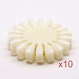 10x Natural White False Nail Art Tips Sticks Polish Display Wheel For Practice Salon