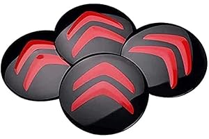 SANQIUTOU 4 Tapones Adhesivos para Tapacubos para Citroen C5 X C4 C3 C2 C1 DS3 DS4 DS5 C6 56mm, Centro de Rueda de Coche Cubierta de La Etiqueta Auto Llantas Decorativa Emblema,A