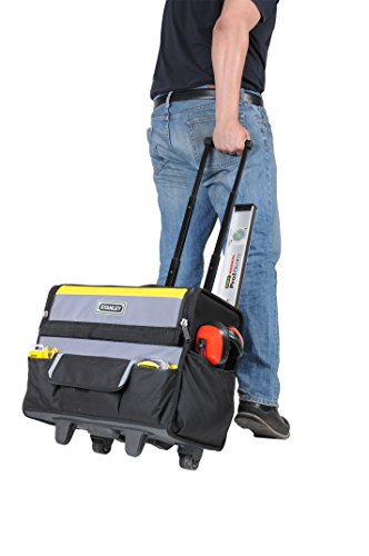 Stanley Werkzeugkoffer mit Rollen, Teleskopgriff, wasserfester Kunststoffboden, 600 Denier Nylon, 1-97-515 - 10