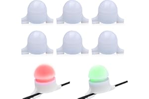 mizikuu 6PCS Détecteur De Touche Électronique De Pêche, Détecteurs de Morsure LED Alarme de Touche de la Canne à Pêche Détecteur Accessoire de Pêche pour DifféRents Types de Canne à Pêche