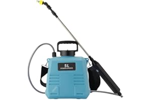 FANMURAN Pompa Elettrica per Piante Nebulizzatore a Batteria Spruzzatore Giardino a Spalla Ricaricabile Pompa Irroratrice a Batteria 5L Portatile (5 Litri)