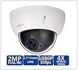 Dahua IP Mini PTZ SD22204T-GN 2mp 1080p 4 Outdoor Vandal Dome, True WDR, 4x Optical Zoom