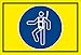 Produktbild Schild - Gebots-zeichen - Auffang-gurt benutzen - entspr. DIN ISO 7010 / ASR A1.3 – 60x40cm mit Bohrlöchern | stabile 3mm starke PVC Hartschaumplatte – S00361-035-C +++ in 20 Varianten