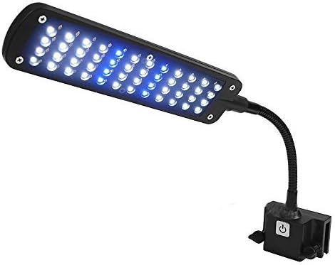 Redlution 48 LED Clip Light Aqaurium Fish Tank Lighting Clamp Lamp with Adjustable Soft Arm and 3 Working Mode