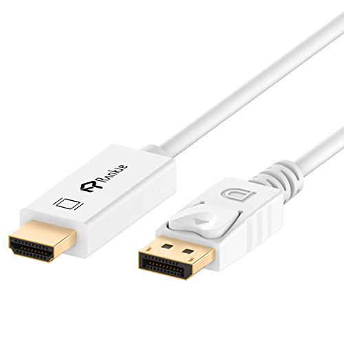 Displayport auf HDMI Kabel, Rankie 1.8m Vergoldet DisplayPort DP zu HDMI Kabel HDTV Cable (Weiß) - R1102B